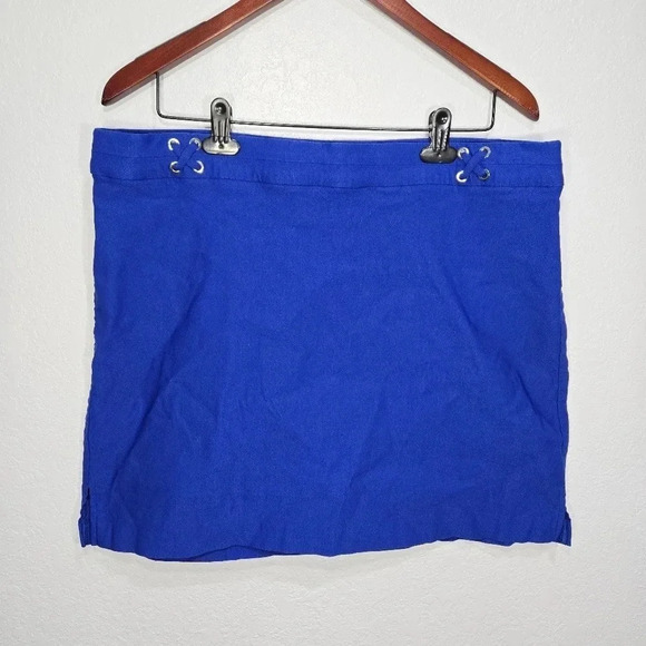 Rafaella Pants - Raffaella Comfort XXL Stretchy Athletic Skort Blue Short Skirt with Mesh Shorts